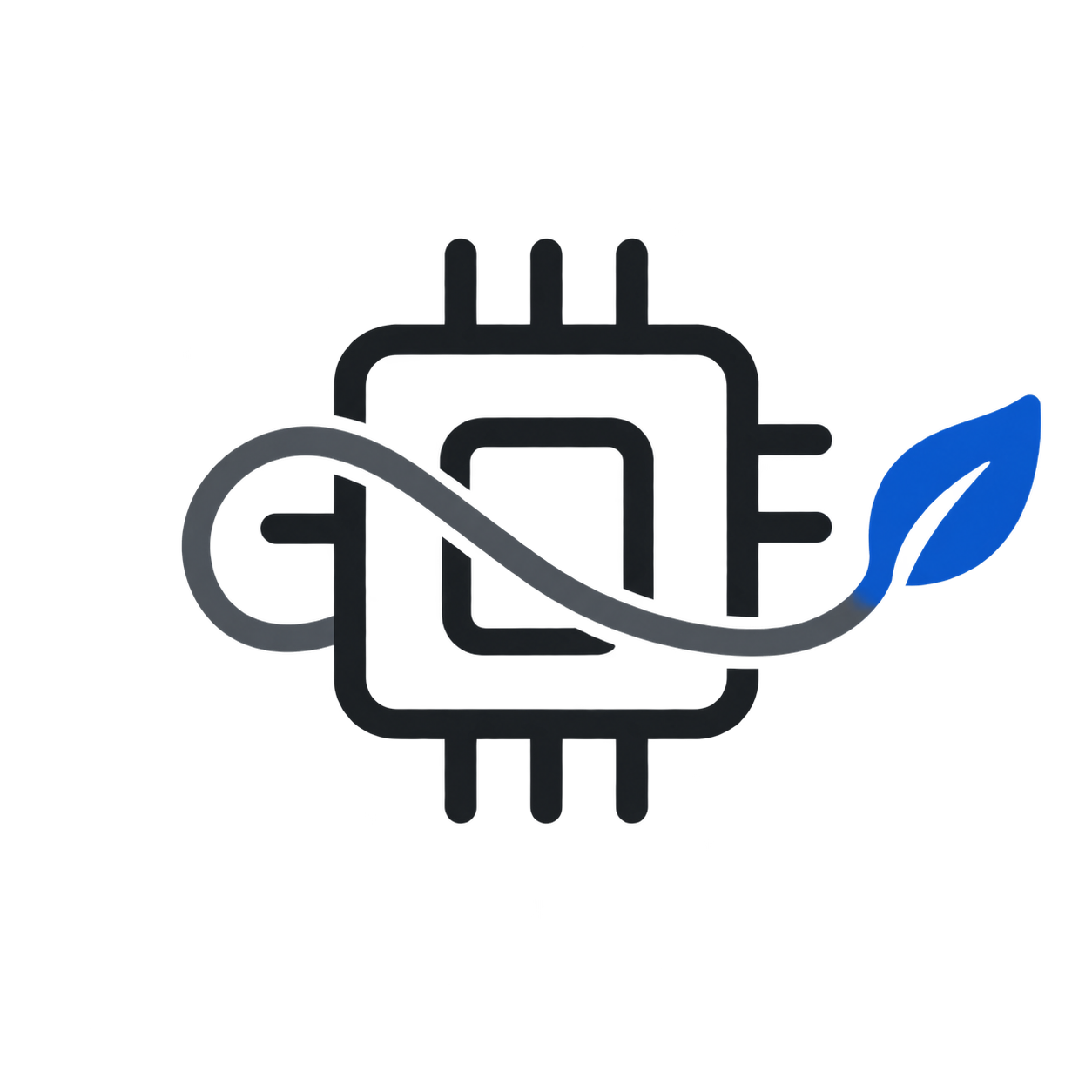 Efficient computer chip integrated with a leaf